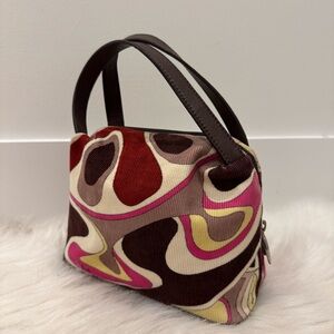 Authentic Emilio pucci mini corduroy pouch bag